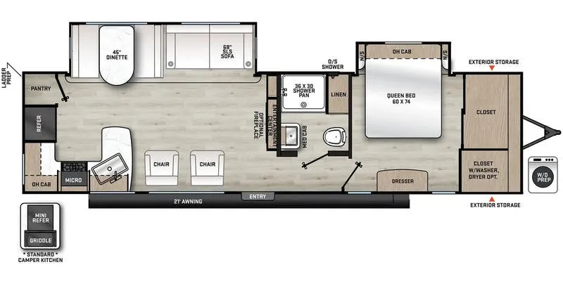 2024 Forest River Aurora 31KDS floor plan
