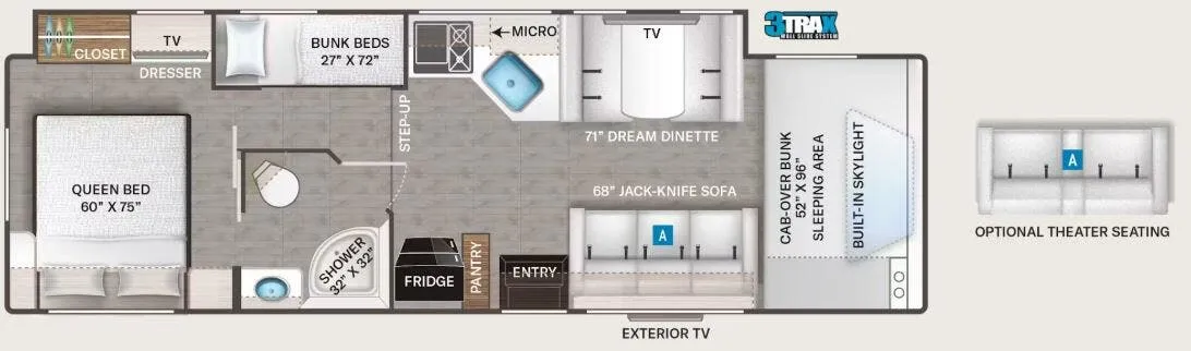 Thor Motor Coach Echelon LF31 floor plan
