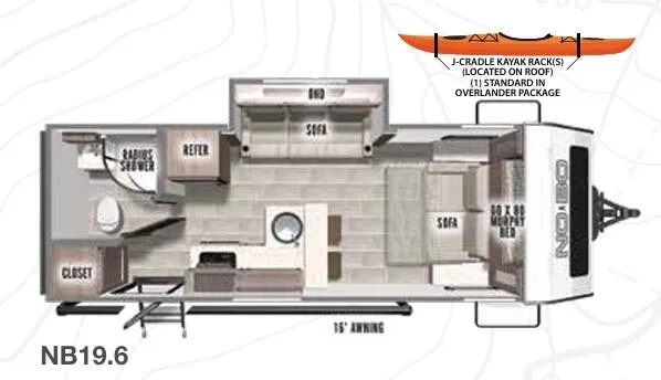 Forest River No Boundaries NB19.6 floor plan