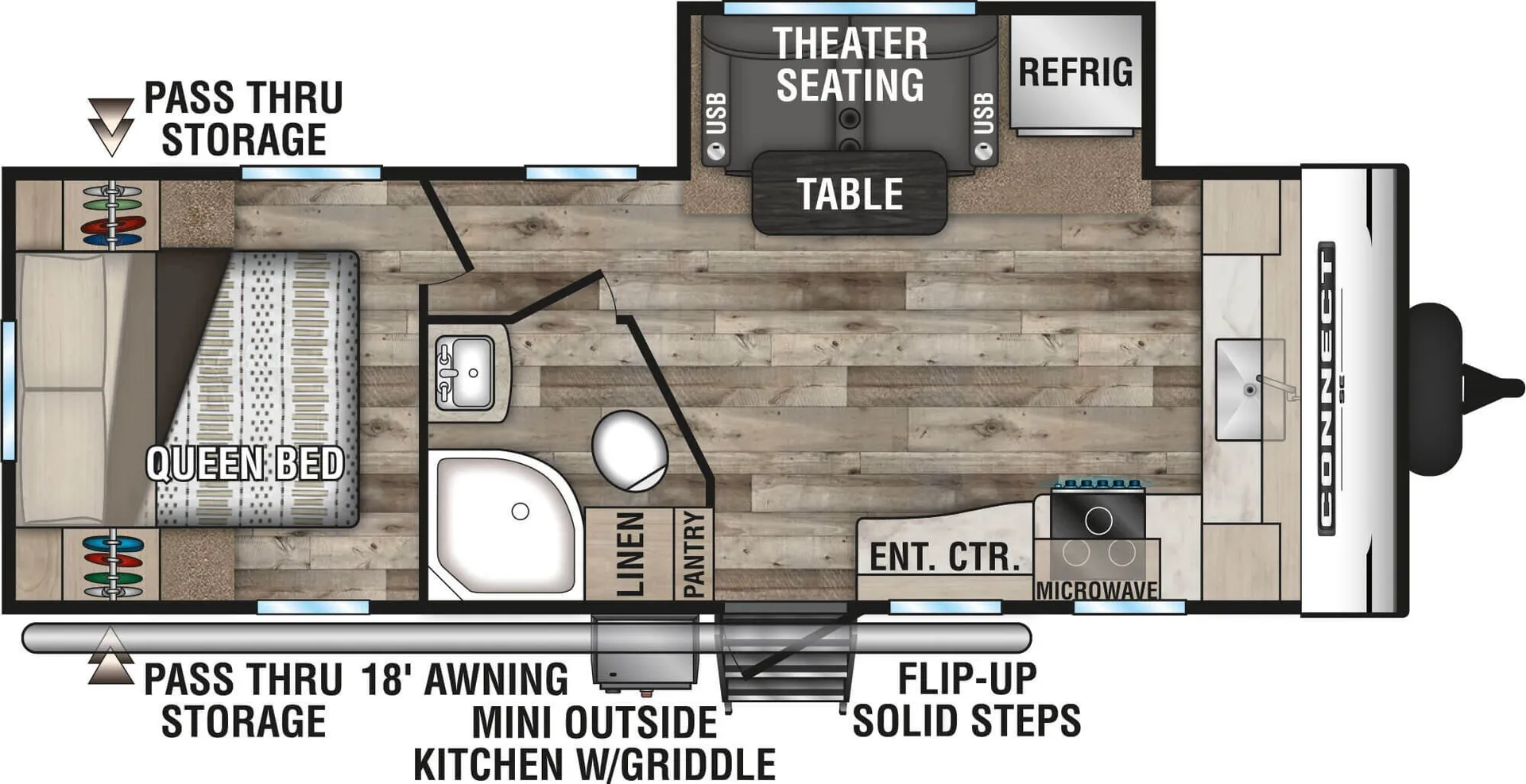 2022 K-Z Connect SE C221FKKSE - Floor plan