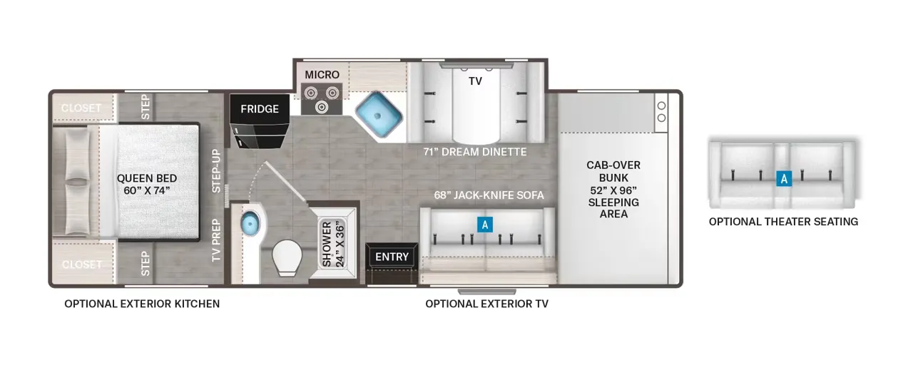2027 Thor Motor Coach Four Winds 28Z - Floor plan