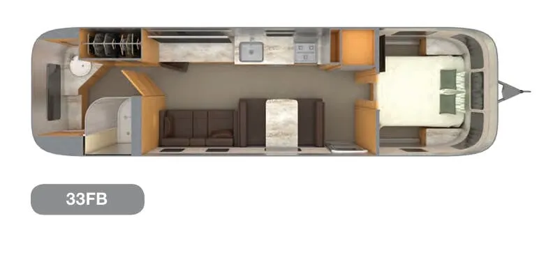 2020 Airstream Classic 33FB - Floor plan