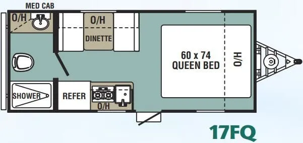 Forest River Viking 17FQ floor plan