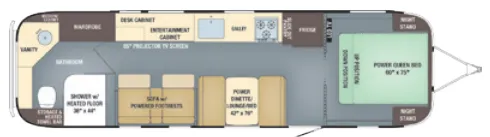 2018 Airstream Classic 33FB - Floor plan