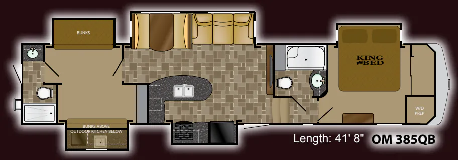 Heartland Oakmont 385QB floor plan