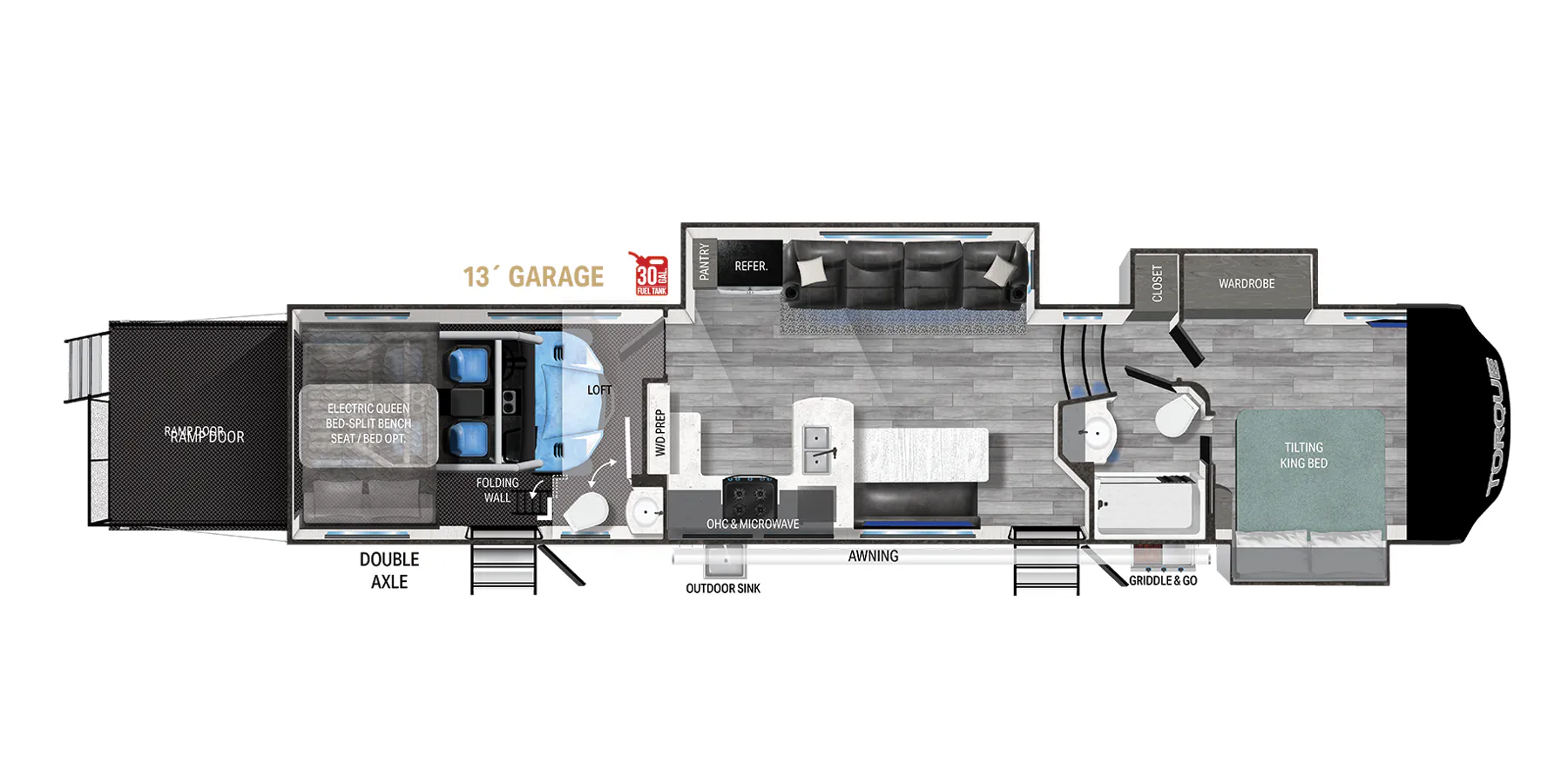 Heartland Torque 371 floor plan