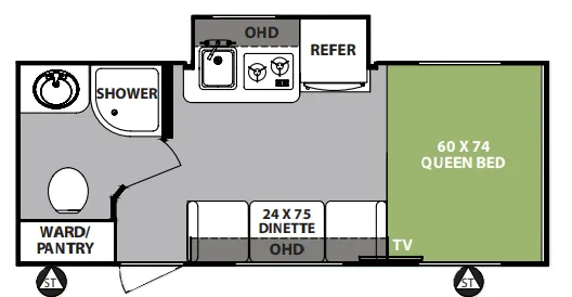 Forest River R-Pod RP-180 floor plan