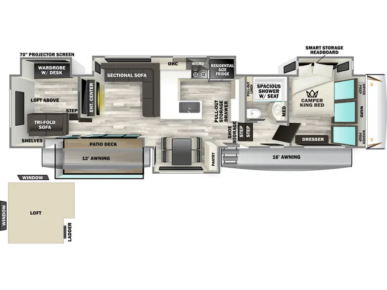 2026 Forest River Sabre 37RVMILES - Floor plan