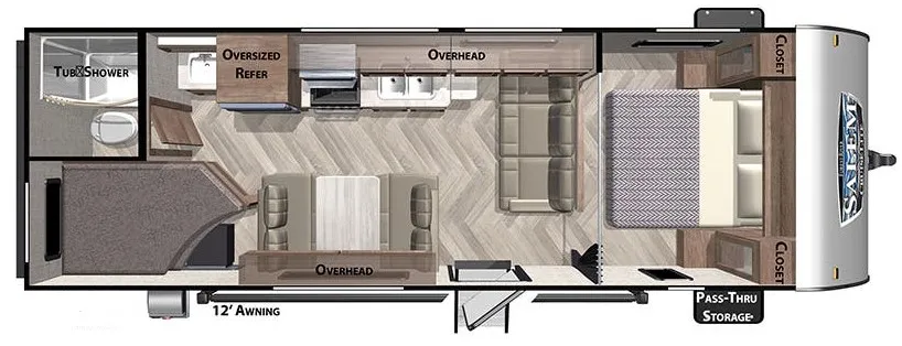 2022 Forest River Salem Cruise Lite 261BHXL floor plan