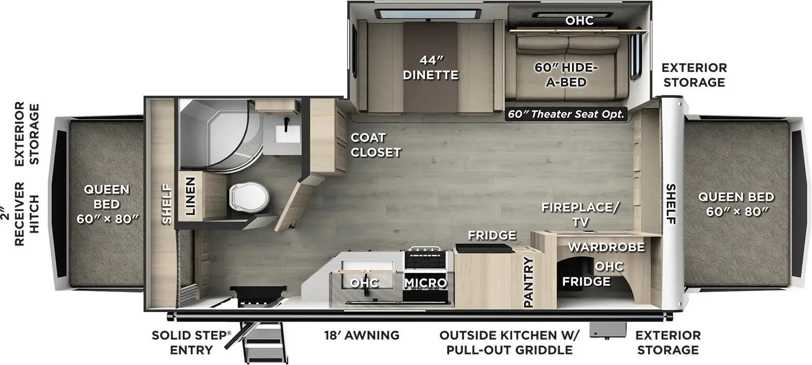 Forest River Rockwood Roo 235S floor plan