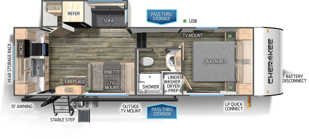 Forest River Cherokee 235MBBL floor plan
