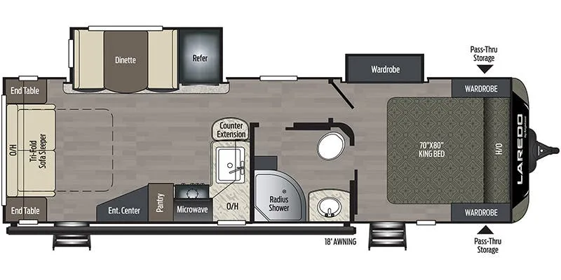 2020 Keystone Laredo 275RL floor plan