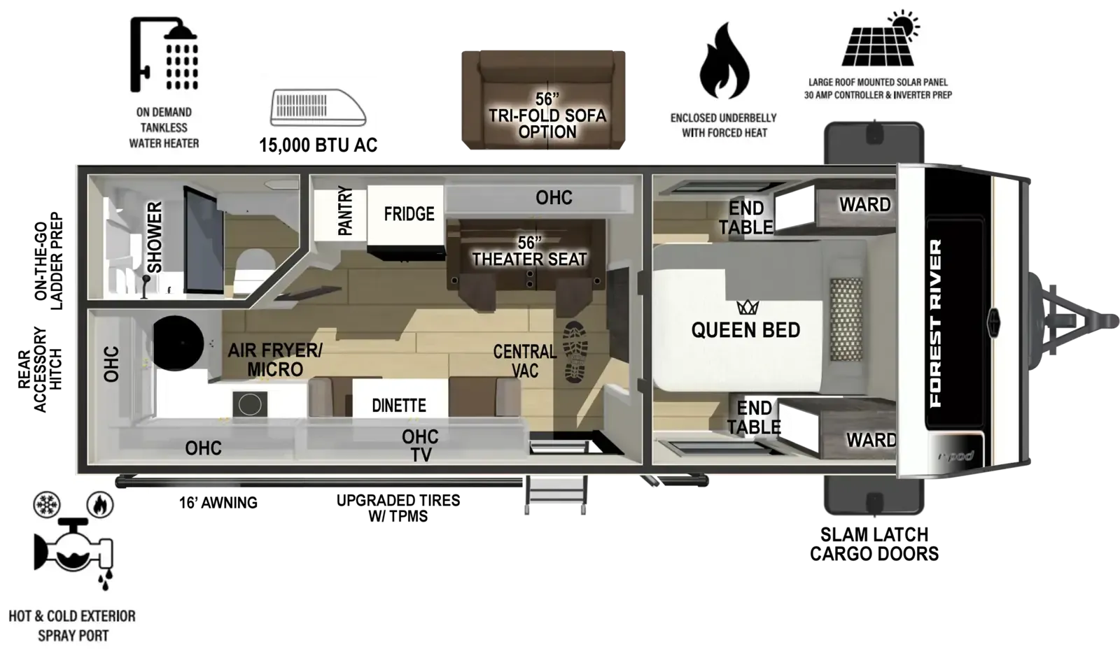 Forest River R-Pod RP-205 floor plan