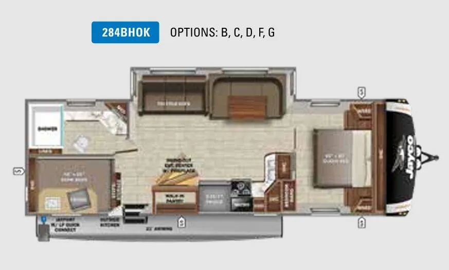 Jayco Eagle HT 284BHOK floor plan