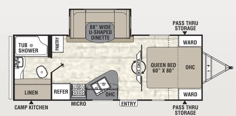 Coachmen Freedom Express Ultra Lite 231 RBDS floor plan
