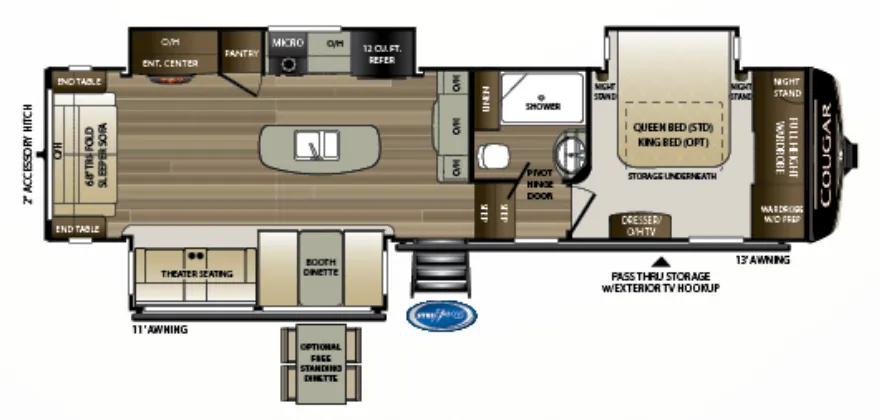 Keystone Cougar 315RLS floor plan