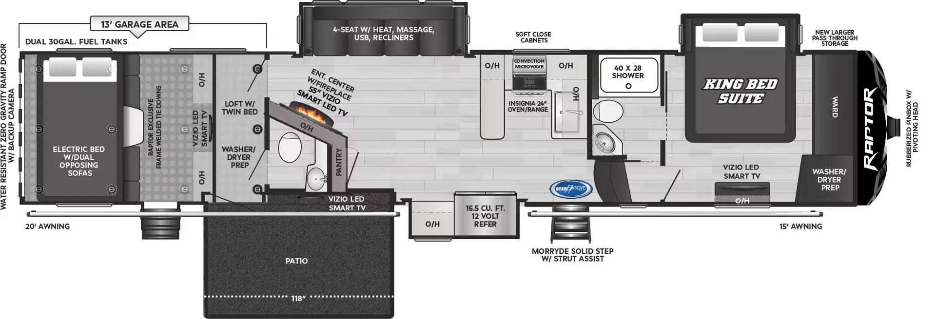 Keystone Raptor 429 floor plan