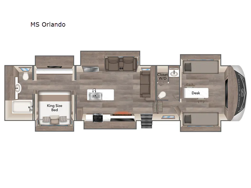 2024 DRV Mobile Suites MS Orlando - Floor plan