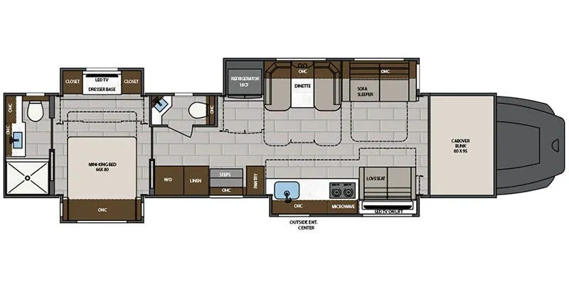 2025 Renegade RV Classic 45CMR - Floor plan