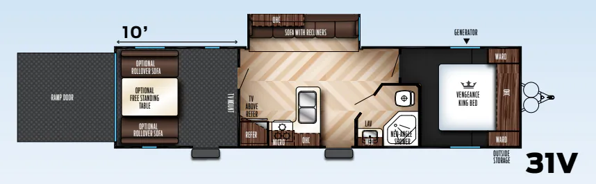 Forest River Vengeance Rogue 31V floor plan