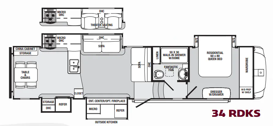 Palomino Sabre 34 RDKS floor plan