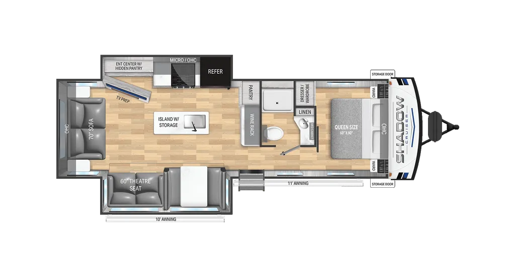 2025 Cruiser RV Shadow Cruiser 300RLS floor plan