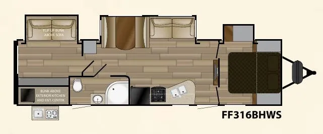 Cruiser RV Fun Finder Signature 316BHWS floor plan