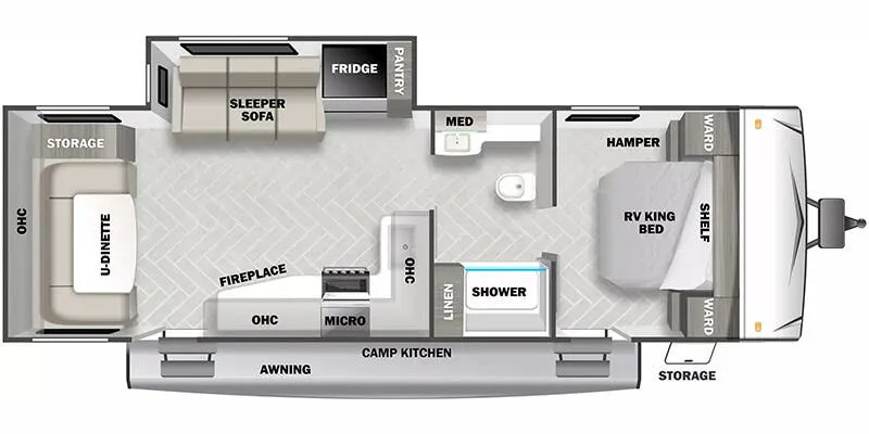 Forest River EVO Southwest T2560 floor plan