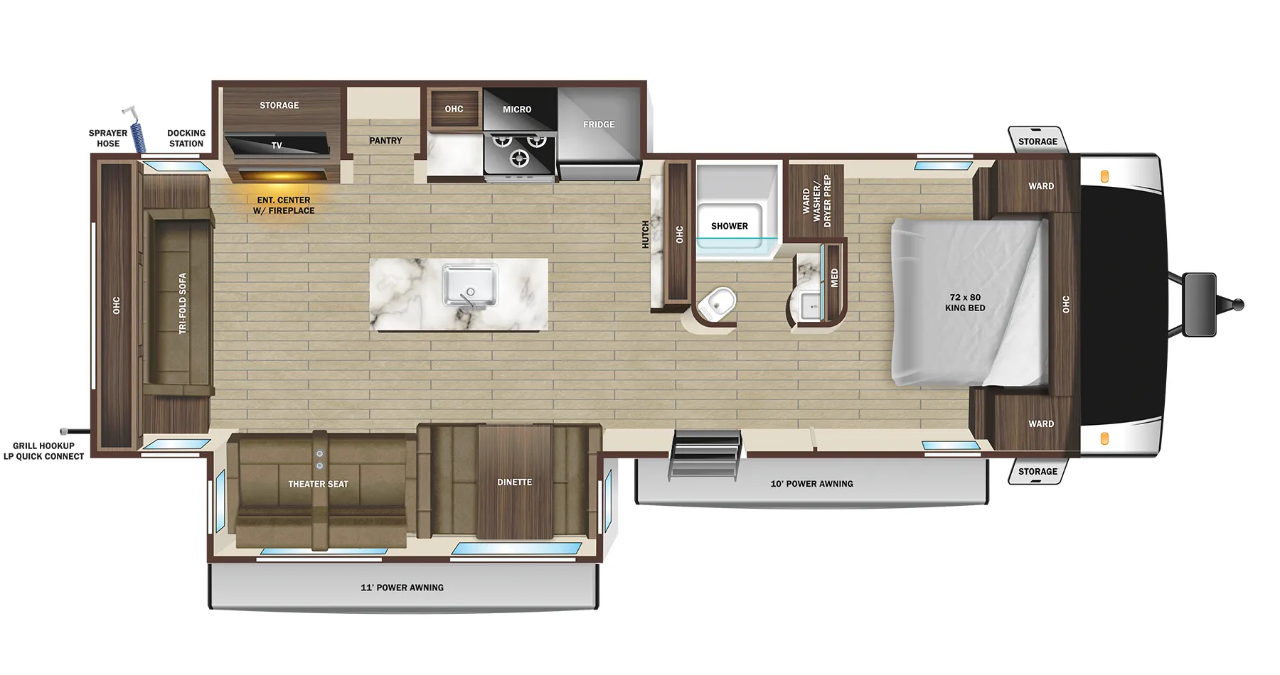 Highland Ridge Open Range Light 290RLS floor plan