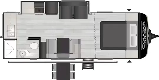 2021 Keystone Cougar Half-Ton 22MLSWE - Floor plan