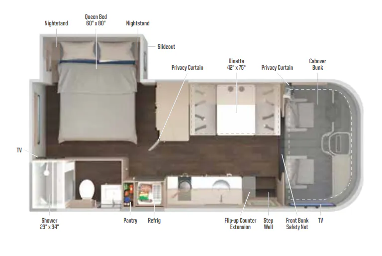Winnebago Suncruiser 22RS floor plan