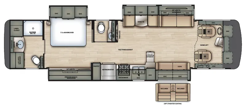 Forest River Berkshire 39A floor plan