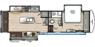 2021 Forest River Riverstone Reserve 3410PMK - Floor plan