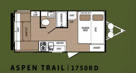 Dutchmen Aspen Trail Mini 1750RD floor plan