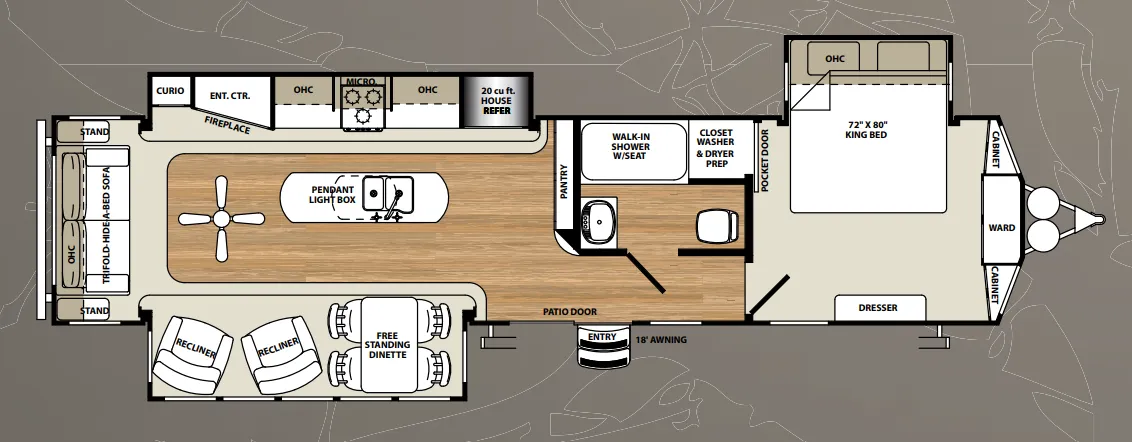 Forest River Sandpiper Destination 393RL floor plan