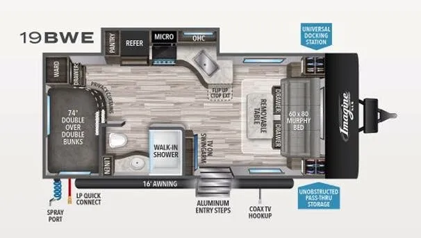 Grand Design Imagine XLS 19BWE floor plan