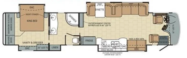 Entegra Coach Anthem 44DLQ floor plan
