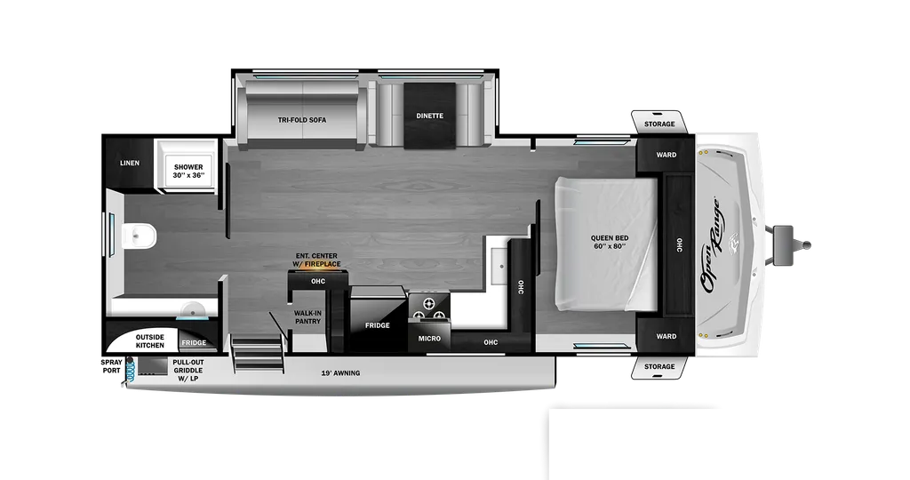 2027 Highland Ridge RV Range Lite 250RBL floor plan