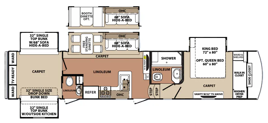 Forest River Blue Ridge 3710BH floor plan