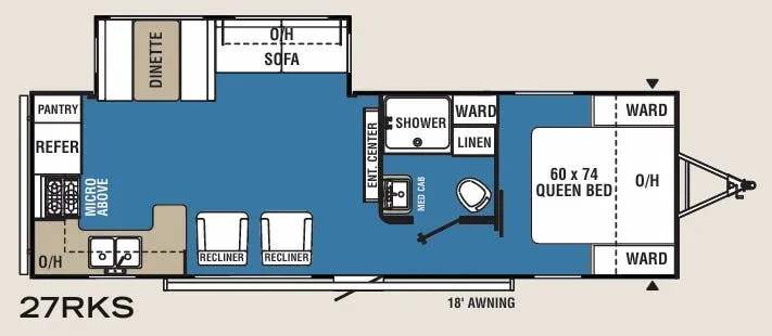 Coachmen Clipper 27RKS floor plan