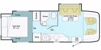2013 Winnebago Navion 24G - Floor plan