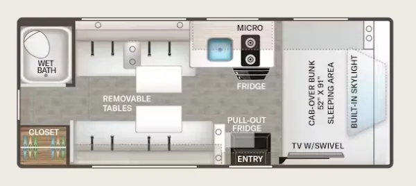 Thor Motor Coach Freedom Eddie Bauer 19EX floor plan