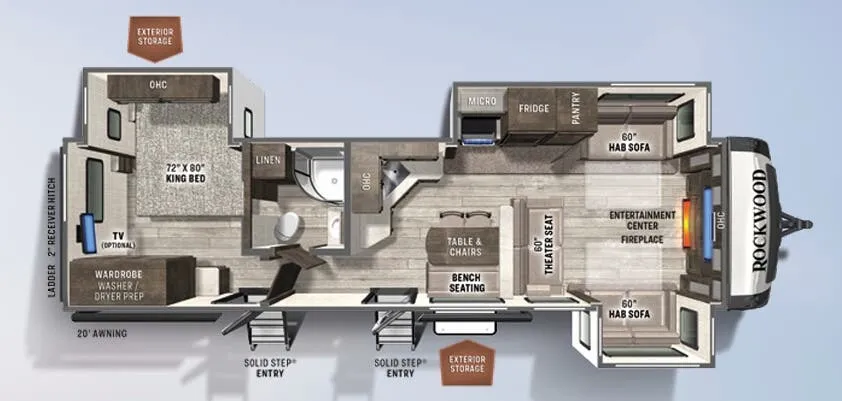 Forest River Rockwood Signature 8324SB floor plan