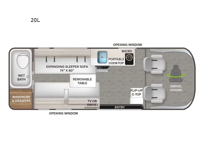 2026 Thor Motor Coach Tellaro Sport 20L - Floor plan