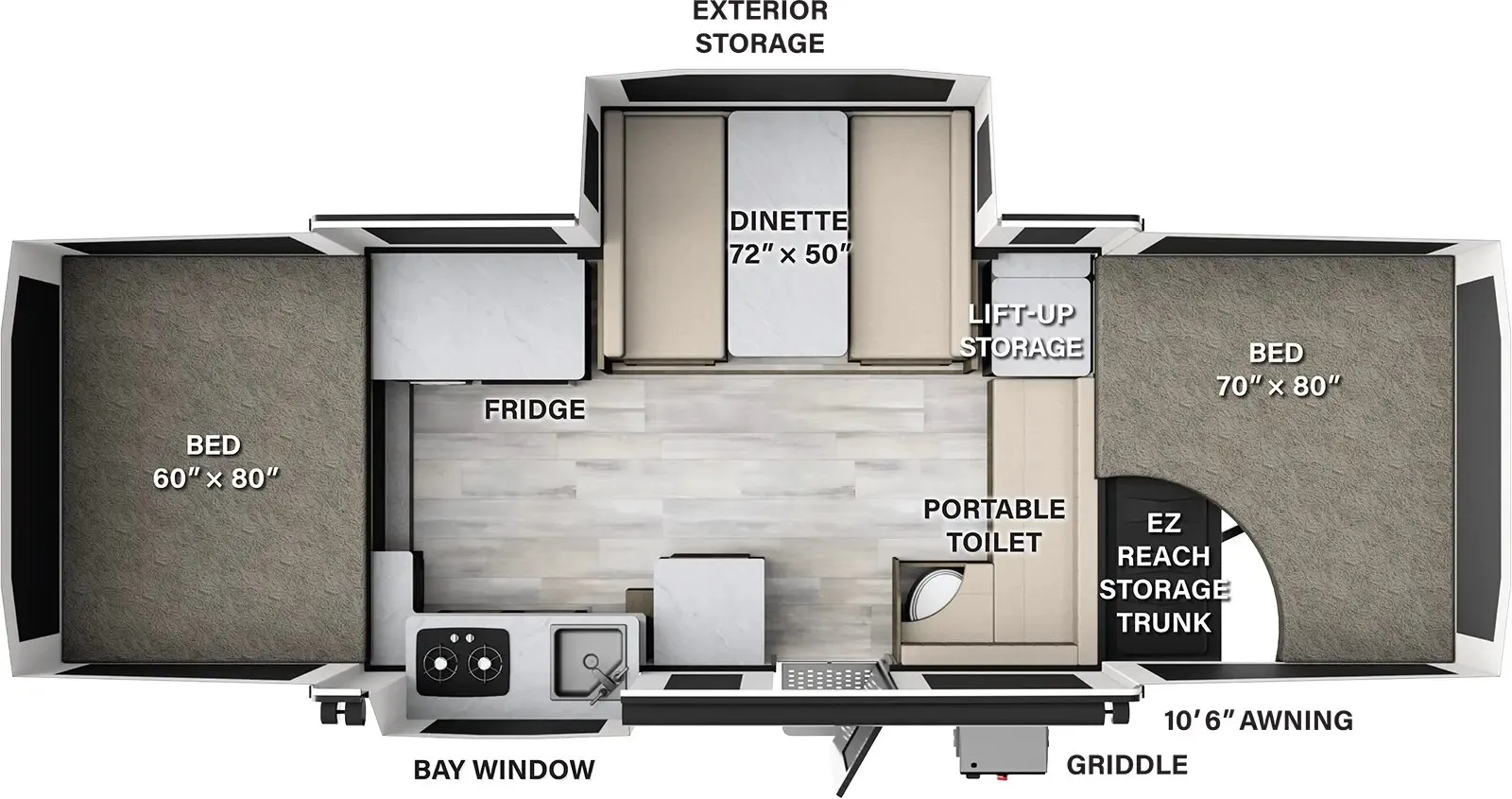 Forest River Flagstaff 425M floor plan