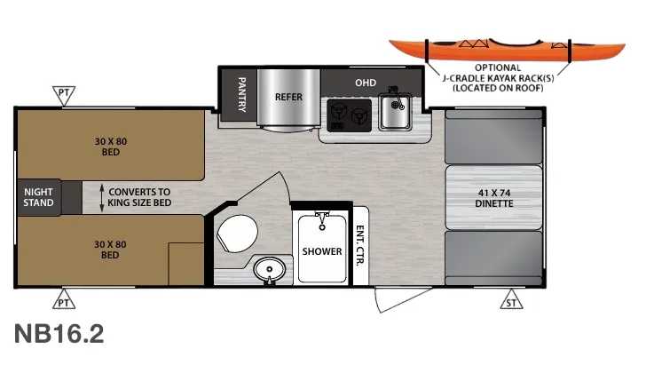 Forest River No Boundaries NB16.2 floor plan