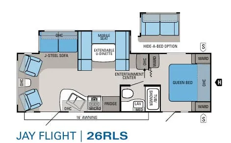 2015 Jayco Jay Flight 26RLS - Floor plan