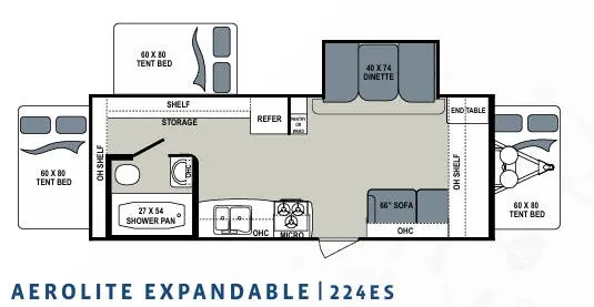Dutchmen Aerolite 224ES floor plan