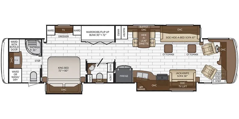 Newmar Dutch Star 4326 floor plan