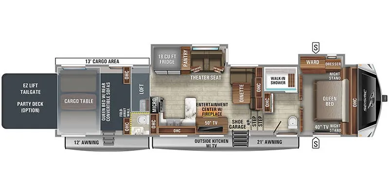 2019 Jayco Seismic 4125 floor plan